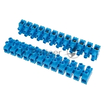 Клеммная винтовая колодка KВ-25 10-25, ток 60 A, полиэтилен синий Rexant (10 шт./уп.)