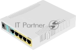 Коммутатор MikroTik RB260GSP, 5×1 Гбит/с (4 PoE-out) + 1×1 Гбит/с SFP, управляемый