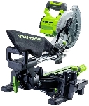 Торцовочная пила аккумуляторная GreenWorks GD24MS216, 24V, б/щ, c 1х5 АКБ Ач и ЗУ (1501707UG), вид 6