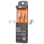 Кабель USB ACD-Titan Type-C ~ USB-A Нейлон, 1м, желто-черный