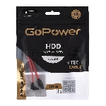 Кабель GoPower SATA (m)-SATA (m) 0.5м силикон ver.2.0 красный (1/250)