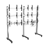 Мобильная стойка Wize Pro VWM3X3-55 для видеостены 3х3 из дисплеев 45"-50", нагрузка до 50 кг на один дисплей, max VESA 600x400, кабельный канал