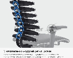Кресло руководителя эргономичное Метта Equalizer L2-47D черный сиденье черный экокожа с подголов. крестов.5-луч. металл хром, вид 4