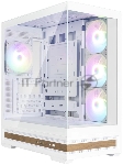 Компьютерный корпус ZALMAN P40 NAMU, ATX, белый, WINDOW, WOODEN ELEMENTS, 2xCombo(2.5” or 3.5”), 1xUSB TYPE-C, 2xUSB 3.0, SIDE 3x120мм ARGB, REAR 1x120мм ARGB