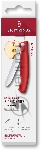 Нож кухонный Victorinox Swiss Classic 6.7831.FC1 стальной столовый лезв.110 мм серрейт. заточка красный карт. коробка, вид 12