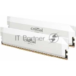 Оперативная память Crucial Pro Gaming by Micron, DDR5, 64GB (2x32GB), 6400 MHz, CL40, с радиатором, белый