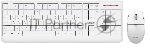 Комплект клавиатура+мышь Acer OCC401 беспроводной, USB, 1600 DPI, белый