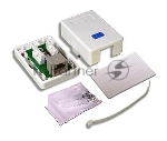 Розетка TWT (TWT-SM1-45-WH) настенная 1 порт RJ-45 категории 5е. UTP. белая