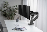 Кронштейн для мониторов Ultramounts UM718 серый 17"-35" макс.15кг крепление к столешнице поворот и наклон, вид 12