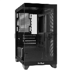 Компьютерный корпус Minitower ExeGate i3 SEA LE (mATX, без БП, 1хUSB+1хUSB 3.0, HD аудио, черный, передняя и боковая панели - закаленное стекло)