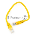 Патч-корд UTP Cablexpert cat.5e, 0.25м, литой, многожильный, желтый