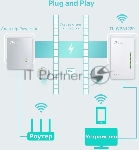 Сетевое оборудование TP-Link TL-WPA4220 300Mbps Wireless AV500 Powerline Extender, 500Mbps Powerline Datarate, 2 10/100Mbps Fast Ethernet ports, HomePlug AV, Plug and Play, WiFi Clone, Single Pack, вид 8