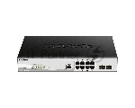 Коммутатор D-Link DGS-1210-10P/ME/B1A, 8×1 Гбит/с + 2×1 Гбит/с SFP, управляемый