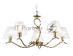 Люстра Ambrella light LH57091/5 BS/FR латунь/белый матовый E14/5 max 40W D690*790
