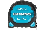 Рулетка Gross Experte, 5 м x 27 мм, двухкомпон. корпус, магнит, двухстор. разметка, нейлон