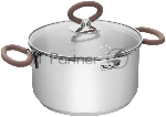 Кастрюля Rondell Etery RDS-1600 5.1 л. d=24 см (с крышкой) сталь