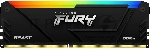 Оперативная память Kingston Fury Beast, DDR4, 8GB (1x8GB), 3200MHz, CL16, DIMM, с радиатором, RGB, черный