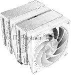 Кулер для процессора SAMA A60W белый, 2x120 мм, алюминий/медь, 800-2200 об/мин, 29 дБ, 4 pin PWM, 265 Вт, высота 156.5 мм