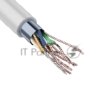 Кабель витая пара Rexant F/UTP, cat.5e, ZH нг(А)-HF, 4PR, 24AWG, внутренний, серый, 305 м