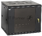 Шкаф LINEA W 6U 600x600 мм дверь стекло, RAL9005 ITK