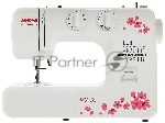 Швейная машина Janome MX 55 белый/розовый, электромеханическая, вертикальный качающийся, 15 операций, петля полуавтомат