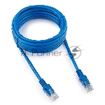 Патч-корд UTP Cablexpert cat.5e, 3м, литой, многожильный, синий